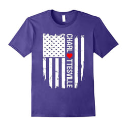 I Love Heart Charlottesville Flag T-Shirt-Father's Day - XXL