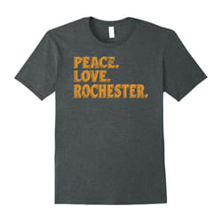 Awesome Retro Peace Love Rochester New York Tshirt-Father's Day - XXL
