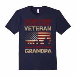 I Love More Than Being A Veteran Is Being A Grandpa Shirt-Father's Day - XXXL