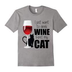 Drink Wine & Pet My Cat T Shirt, Cat Lover Shirt, Funny Wine-Father's Day - XXL