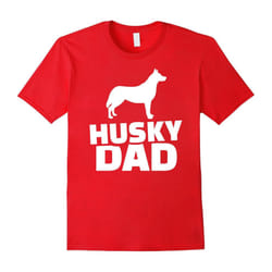 Men's Husky Dad T-Shirt-Father's Day - XL