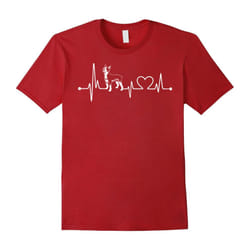 boston terrier love heartbeat T Shirt-Father's Day - L