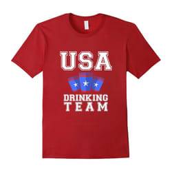 USA Drinking Team,America Beer Lovers Drinking T-shirt-Father's Day - XL