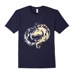 Yin-yang Horse t-shirt Ying Yang Horse Horseback Riding Tee Horse Lover Gift T-Shirt-Father's Day - S