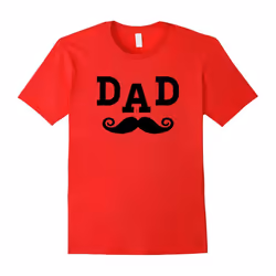 Men's Father's Day T-Shirt Great Gift Idea Mustache Dad Shirt-Father's Day - S