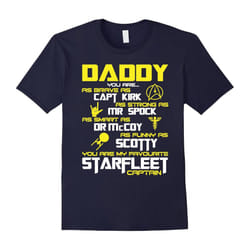 Daddy Super star Dad Papa Hero Fathers Day Gift Trek Shirts-Father's Day - XL