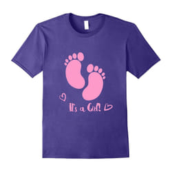 Pregnancy Baby Girl Shirt for Expectant Mothers Moms Dads-Father's Day - L