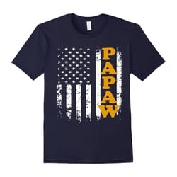 Men's PAPAW & America Flag T-Shirts Special Gifts For Grandpas-Father's Day - L
