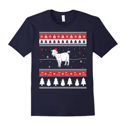 Goat Pet Lovers Ugly Christmas T-Shirt-Father's Day - L