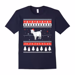 Goat Pet Lovers Ugly Christmas T-Shirt-Father's Day - XL