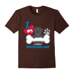 I Love My Newfoundland Dog T-Shirt-Father's Day - XXL