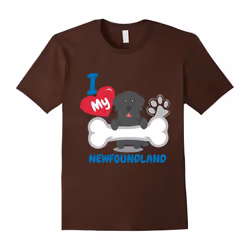 I Love My Newfoundland Dog T-Shirt-Father's Day - XXXL