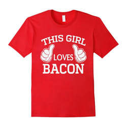 Perfect gift for bacon Lovers, This Girl Loves Bacon shirt-Father's Day - S