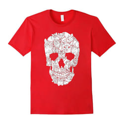 Halloween Catlovers Shirt | S-ket-chy Cat S-kull T-Shirt-Father's Day - L