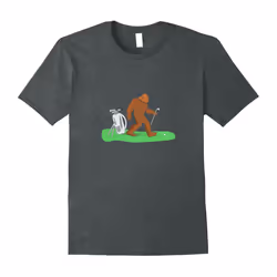 Golfing Gifts- Bigfoot Golfer- Funny Bigfoot Golf T Shirt-Father's Day - S