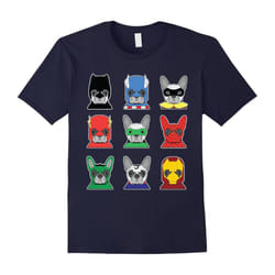 Funny Cute French Bulldog Bulldogs Heroes Dog Lover T Shirt-Father's Day - M