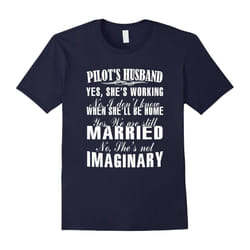 Pilot's Husband T shirt â Christmas Gifts For Husband-Father's Day - XXXL