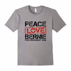 Peace Love Bernie Sanders T-Shirt-Father's Day - S