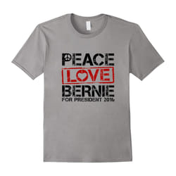 Peace Love Bernie Sanders T-Shirt-Father's Day - XXL