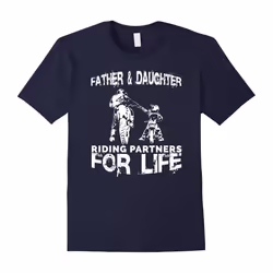Father & Daughter Riding Partners For Life T-shirt Dads-Father's Day - XL
