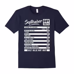 September Guy Facts T-shirt Born In September Birthday Gifts-Father's Day - M