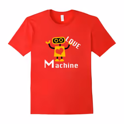 Cute Valentines Day T Shirt Love Machine Robot Gift for Boys-Father's Day - S
