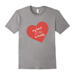 My Heart Belongs to Daddy Valentine's Day T-shirt-Father's Day - L