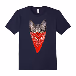 Funny Cute Gangster Cat Lovers Gifts T-Shirts-Father's Day - L