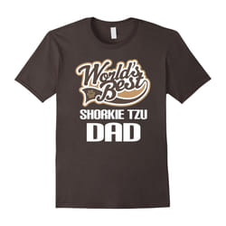 Shorkie Tzu Dog Dad (Worlds Best) Pet T-shirt-Father's Day - S