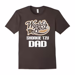 Shorkie Tzu Dog Dad (Worlds Best) Pet T-shirt-Father's Day - XXL