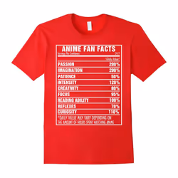 Anime Fan Facts Tshirt Best Gift Shirt For Anime Lover-Father's Day - XXXL