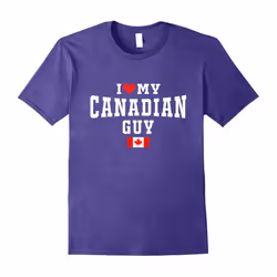 I Love My Canada Guy Flag Map T Shirt for Canadian Gifts-Father's Day - L
