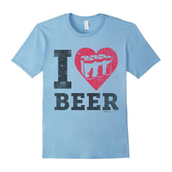 Vintage I Love Beer Oktoberfest Drinking Shirt-Father's Day - L