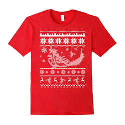 Ugly Christmas Sweater Lover Dirt Bike T-Shirt-Father's Day - M