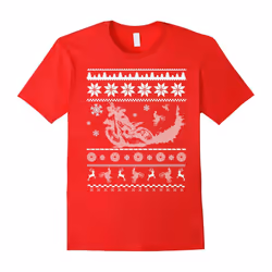 Ugly Christmas Sweater Lover Dirt Bike T-Shirt-Father's Day - L