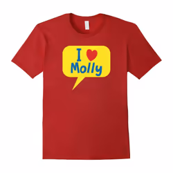 I Love (heart) dog cat pet MOLLY t-shirt-Father's Day - XXL