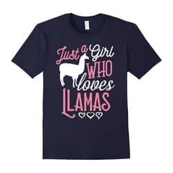Llama Shirt Just a Girl Loves Llamas Funny Gift T-Shirt-Father's Day - XXL