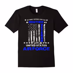 Air Force Brother My Family Defends Our Flag USAF t-shirt-Father's Day - XL
