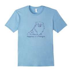 Happiness is a Pekingese | Dog Breed Owner Love T-shirt-Father's Day - M