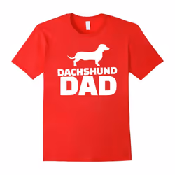 Men's Dachshund Dad T-Shirt-Father's Day - M