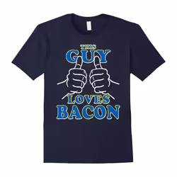 Funny Bacon Tshirt â This Guy Loves Bacon-Father's Day - XL