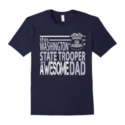 Men's Washington State Patrol Washington State Trooper Awesome Dad-Father's Day - S