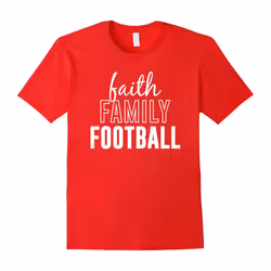Faith Family Football sports fan fun team tee shirt-Father's Day - XXXL