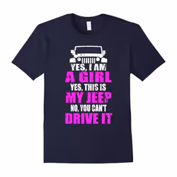 Yes,I Am A-Girl,Funny,Camping-Lovers,Gift,T-shirt-Father's Day - M