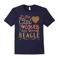 Beagle Shirt â This Girl Loves Her Beagle T-Shirt-Father's Day - L