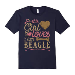 Beagle Shirt â This Girl Loves Her Beagle T-Shirt-Father's Day - XXXL