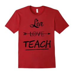 Teacher Shirt Valentines Day live love teach students tshirt-Father's Day - M