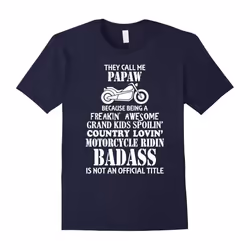 Men's They Call Me Papaw MotorcyFather's Daye Biker Shirt Great Gift-Father's Day - M