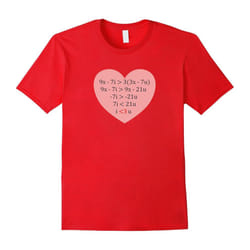 Equation of Love â Funny Math Valentine's Day Shirt-Father's Day - XXXL