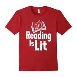 Reading is Lit Book Lover T-Shirt-Father's Day - L